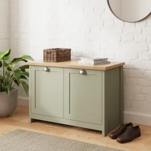 GFW Lancaster Shoe Storage Sage Green