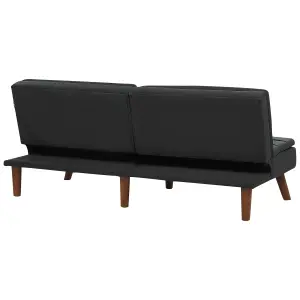 Beliani Retro Sofa Bed RONNE Black