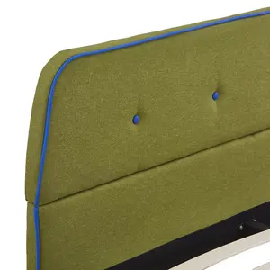 Berkfield Bed Frame Green Fabric 135x190 cm 4FT6 Double