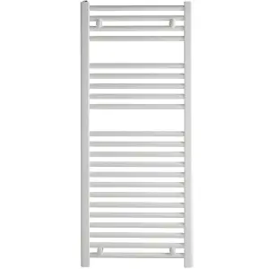 Bray Electric Heated Towel Rail, Prefilled, Straight, White - W500 x H1500 mm