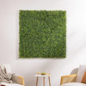 Artificial Boxwood Living Wall Panels Fence Covering Indoor Outdoor (Set of 4 1m x 1m)