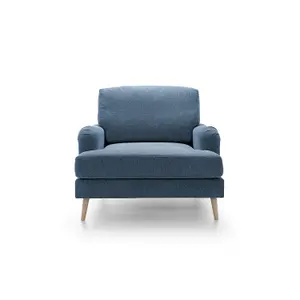 Harper Chenille Armchair Dark Blue