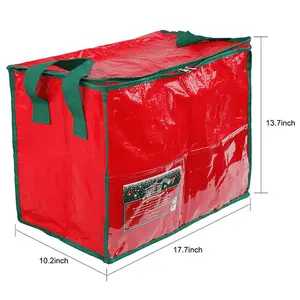 3PCS Large Christmas Decorations Tree Bag Storage Gift Zipper Bags with Handle