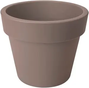 Elho Green Basics Top Planter 23cm Plastic Plant Pot in Taupe