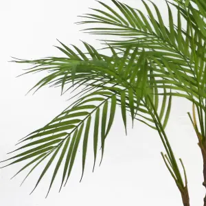 Large Artificial Palm Tree Natural Areca 90cm Gold Planter 3ft Realistic Botanik