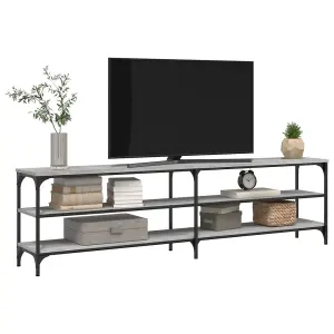 Berkfield TV Cabinet Grey Sonoma 180x30x50 cm Engineered Wood and Metal