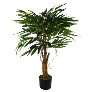 Realistic Artificial Tree Longifolia Ficus Natural Trunk