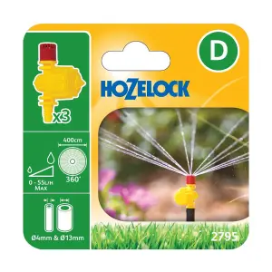 Hozelock 2795 360 Degree Adjustable Micro Auto Water Jet Sprays Irrigation