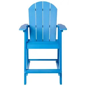 Garden Bar Chair ADIRONDACK Synthetic Material Blue