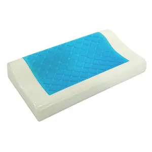 Cooling Gel Memory Foam Contour Pillow - Removable Soft Touch Velvet Cover