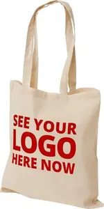 Printed Tote Bags | Promotional Cotton Printed Tote Bags - Natural