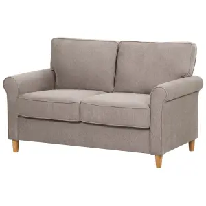 2 Seater Fabric Sofa Light Brown RONNEBY