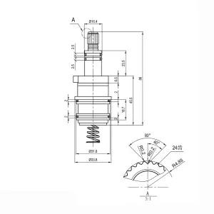 ENKI Service Kit Antique Brass Winchester Sequential Thermostatic Cartridge and Wax Thermo-Element SAR00