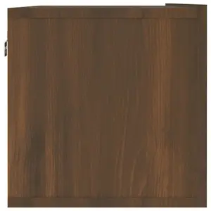 Berkfield TV Wall Cabinet Brown Oak 120x30x30 cm Engineered Wood