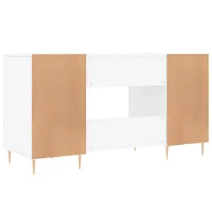 Berkfield Desk White 140x50x75 cm Engineered Wood