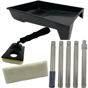 9 Inch Decking Stain Paint Pad Kit Applicator Kit for Decking Paint Oil Stain