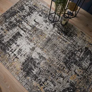 Modern Multi Easy to Clean Abstract Rug for Bedroom & Living Room-200cm X 285cm