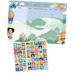 Moon And Me Characters Stickers (Pack of 57) Multicoloured (One Size)