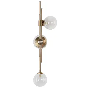 Beliani Glam 3 Light Wall Lamp Gold TULIJA