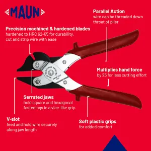 Maun Fencing Plier Comfort Grips 200 mm Long