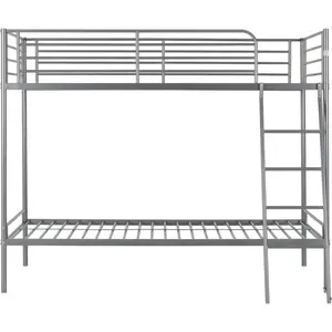 Dore Single (3') Futon Bunk Bunk Bed Silver