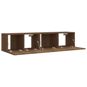 Berkfield 2 Piece TV Cabinet Set Brown Oak Engineered Wood