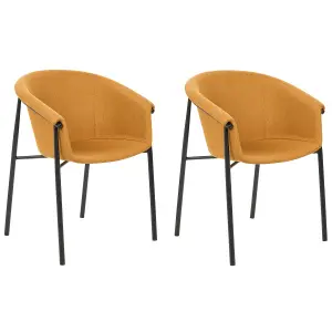 Set of 2 Dining Chairs AMES Orange