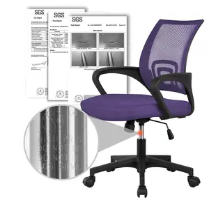 Yaheetech Ergonomic Mid-back Mesh Office Chair - Purple