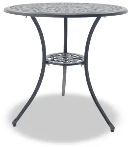 Homeology POSITANO Grey Garden and Patio Cast Aluminium Bistro Table