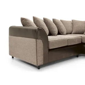 Harvey Right Facing Corner Sofa in Brown