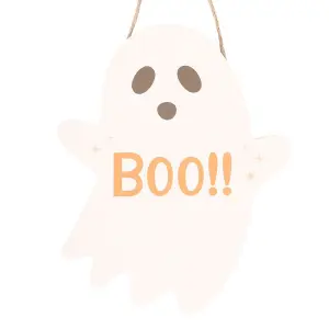 Something Different Boo Ghost Plaque Off White (One Size)