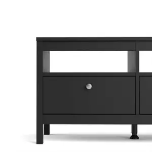 Madrid Tv-unit 3 drawers in Matt Black