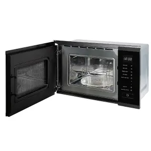 RUSSELL HOBBS RHBM2002DS MIDNIGHT BUILT IN 20 LITRE DARK STEEL TOUCH CONTROL DIGITAL MICROWAVE WITH GRILL