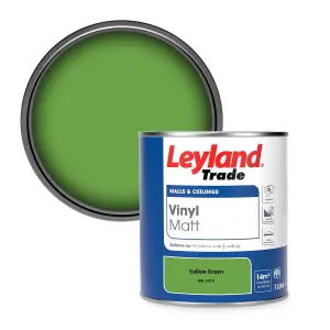 Leyland Trade Vinyl Matt Walls & Ceilings Emulsion Paint Yellow Green (RAL 6018) 1L