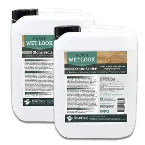 Smartseal Stone Sealer, Sandstone Sealer, Natural Stone Sealer, Wet Look, Impregnating, for Limestone, Slate, & More, 2x5L