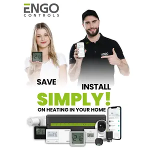 ENGO E901 Programmable Wired Thermostat 7 Day Battery Powered