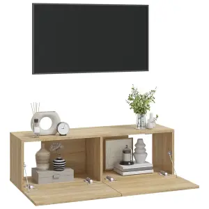 Berkfield Wall TV Cabinets 2 pcs Sonoma Oak 100x30x30 cm Engineered Wood