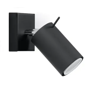 Ring Steel Black 1 Light Classic Wall Light