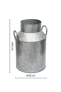 Galvanised Milk Churn Outdoor Planter H42cm