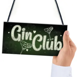 Red Ocean Gin Club Gin Tonic Gin Sign Garden Shed Home Bar Pub Kitchen Plaque Friendship Gift