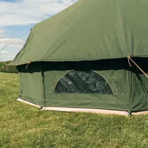 4M Bell Tent Olive green with Chimney fitting  100% Cotton Canvas