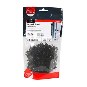 TIMCO Drywall Fine Thread Bugle Head Black Screws - 3.5 x 32