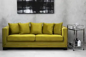 Interiors by Premier Sofia 3 Seat Moss Velvet Sofa