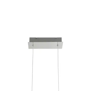 GoodHome Papua Satin Silver effect LED Pendant ceiling light, (Dia)100mm