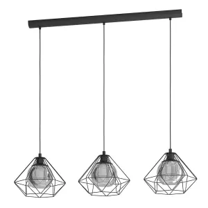 Burton Black Pendant Ceiling Bar