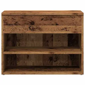 Berkfield Shoe Bench Old Wood 60x30x45 cm Engineered Wood