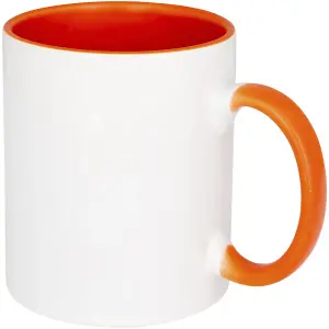 Bullet Pix Sublimation Colour Pop Ceramic Mug Orange (One Size)