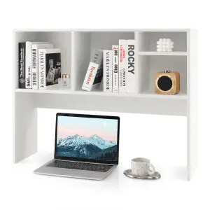 Costway Desktop Bookshelf Tabletop Display Rack Storage Organizer w/ 4 Cubbies