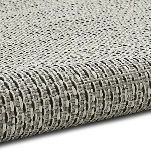 Seam Flat Weave Easy Clean Rug - Grey/Black - 120x170