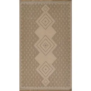 ORANOS Machine Washable Jute Boho Area Rug 79 x 152 cm